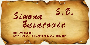 Simona Bušatović vizit kartica
